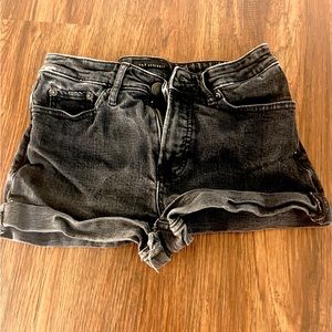 Free assembly black jean shorts